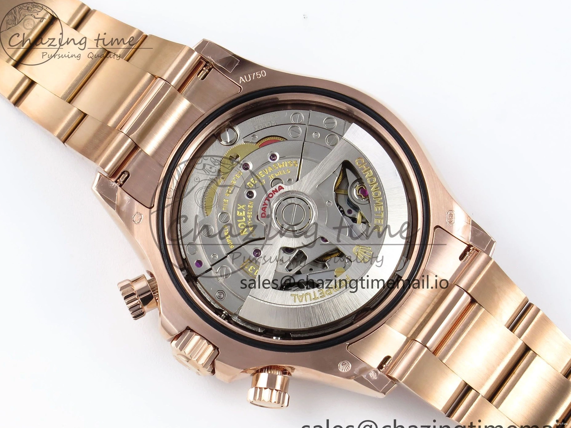 MiroTime 0215 EyeCatching Daytona 126505 QF 1:1 Best Edition Black RG Diamonds Dial on RG Braclet SH4131 V 715